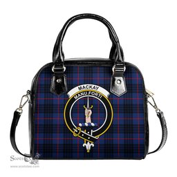 Scottish MacKay Blue Modern Tartan Shoulder Handbags with Family Crest Scottish Plaid Tartan Plaid - ScotsTee - scotstee.com