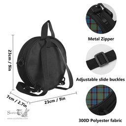 Scottish MacNicol Hunting Tartan Round Crossbody Bags - Round Purse with Family Crest Scottish Plaid Tartan Plaid - ScotsTee - scotstee.com
