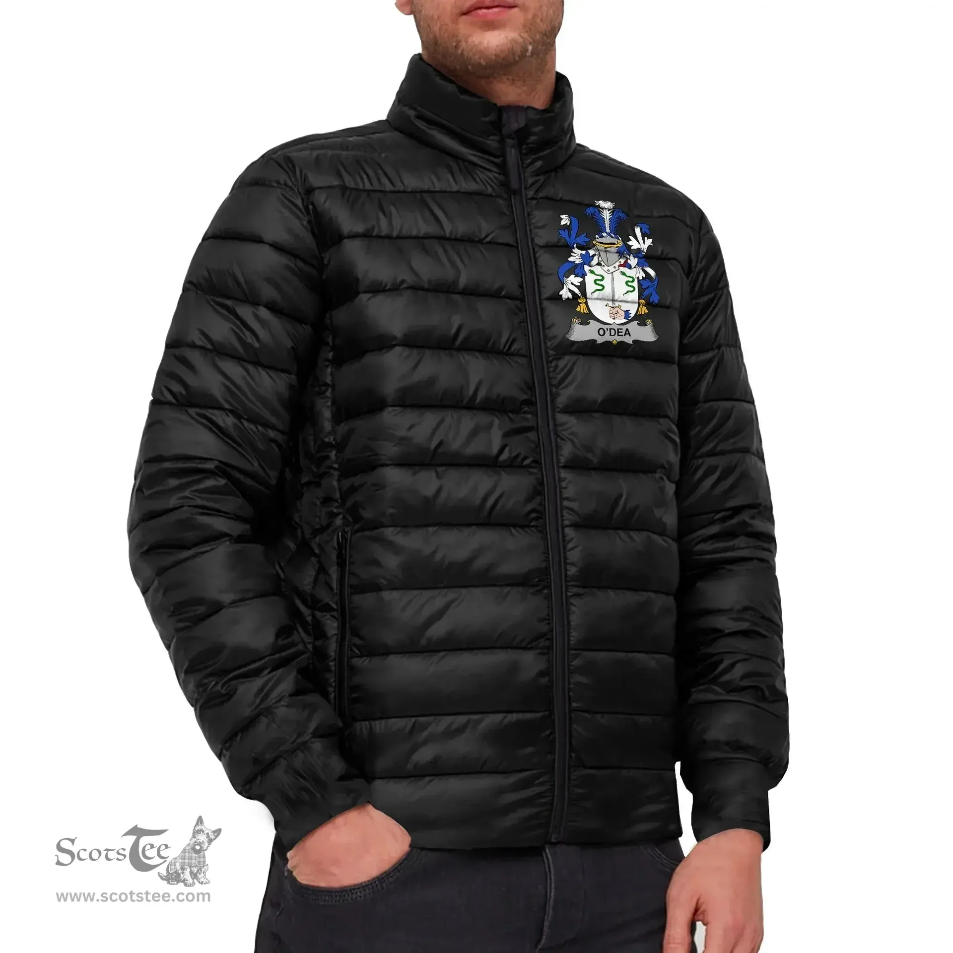 Scottish Dea or O'Dea Coat of Arms Family Crest Ireland Padded Jacket Irish Jackets