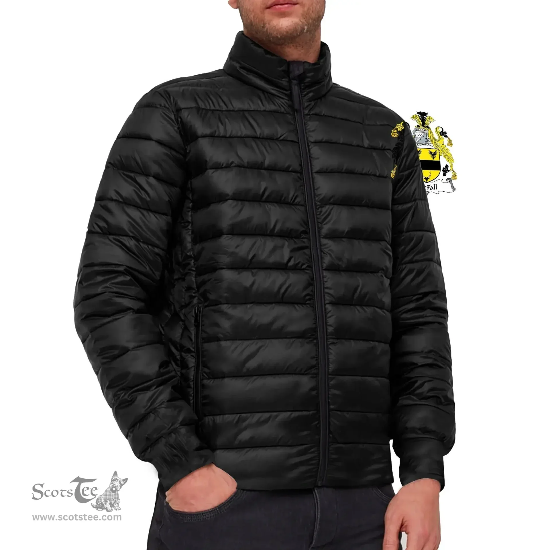 Scottish McFall Coat of Arms Family Crest Ireland Padded Jacket Irish Jackets