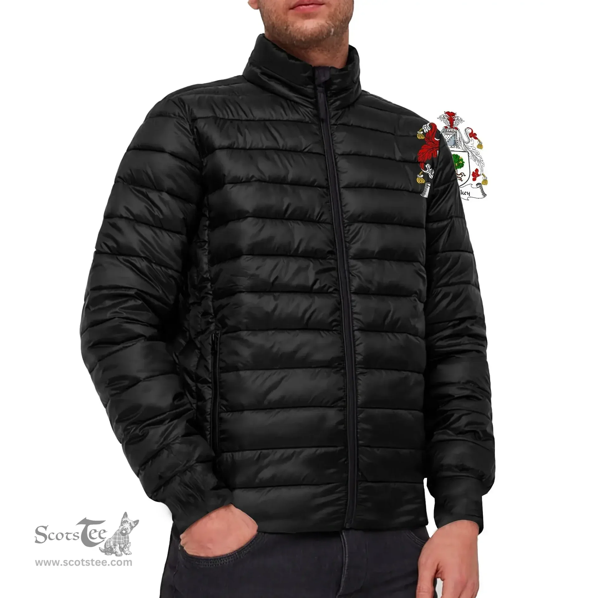 Scottish McCluskey Coat of Arms Family Crest Ireland Padded Jacket Irish Jackets