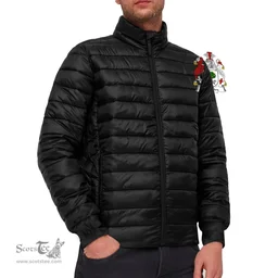 Scottish McCluskey Coat of Arms Family Crest Ireland Padded Jacket Irish Jackets