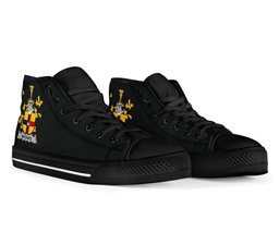 Irish Brooke Coat of Arms Family Crest Ireland High Top Shoes (Women's/Men's) Black/ White Irish Shoes
