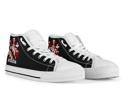 Irish Delahyde Coat of Arms Family Crest Ireland High Top Shoes (Women's/Men's) Black/ White Irish Shoes