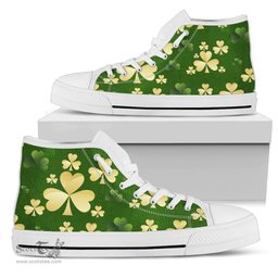 Irish Coat of Arms Family Crest Ireland High Top Shoes - Shamrock 08 A1
