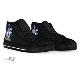 Irish McCall Coat of Arms Family Crest Ireland High Top Shoes (Women's/Men's) Black/ White Irish Shoes
