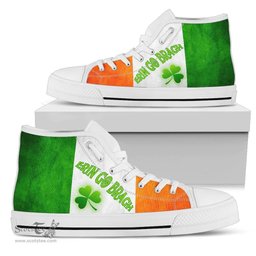 Irish Coat of Arms Family Crest Ireland High Top Shoes Shoe - Derin Go Bragh Flag - BN01