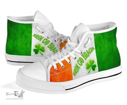 Irish Coat of Arms Family Crest Ireland High Top Shoes Shoe - Derin Go Bragh Flag - BN01