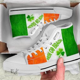 Irish Coat of Arms Family Crest Ireland High Top Shoes Shoe - Derin Go Bragh Flag - BN01