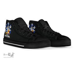Irish Neill or McNeill Coat of Arms Family Crest Ireland High Top Shoes (Women's/Men's) Black/ White Irish Shoes