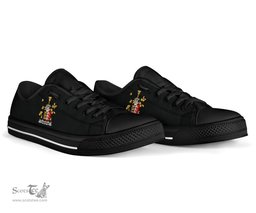 Irish Considine or McConsidine Coat of Arms Family Crest Ireland Low Top Shoes (Women's/Men's) Black/ White Irish Shoes