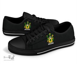 Irish Boyle or O'Boyle Coat of Arms Family Crest Ireland Low Top Shoes (Women's/Men's) Black/ White Irish Shoes