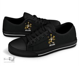 Irish Brady or McBrady Coat of Arms Family Crest Ireland Low Top Shoes (Women's/Men's) Black/ White Irish Shoes