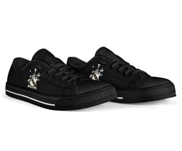 Irish Evers Coat of Arms Family Crest Ireland Low Top Shoes (Women's/Men's) Black/ White Irish Shoes