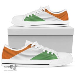 Irish Ireland Waving Flag Low Top Shoes A3 Coat of Arms Family Crest Ireland Low Top Shoes (Women's/Men's) Black/ White Irish Shoes