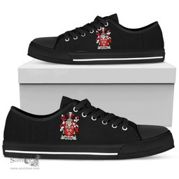 Irish Ireland Coat of Arms Family Crest Ireland Low Top Shoes (Women's/Men's) Black/ White Irish Shoes