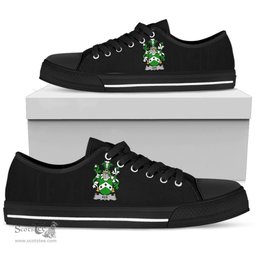 Irish Ker Coat of Arms Family Crest Ireland Low Top Shoes (Women's/Men's) Black/ White Irish Shoes