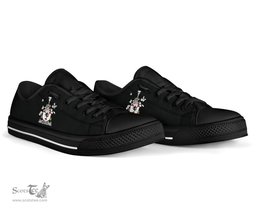 Irish Molloy or O'Mulloy Coat of Arms Family Crest Ireland Low Top Shoes (Women's/Men's) Black/ White Irish Shoes