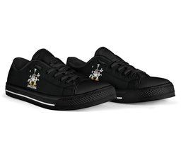 Irish Reid Coat of Arms Family Crest Ireland Low Top Shoes (Women's/Men's) Black/ White Irish Shoes