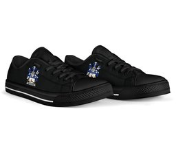 Irish Rutledge Coat of Arms Family Crest Ireland Low Top Shoes (Women's/Men's) Black/ White Irish Shoes