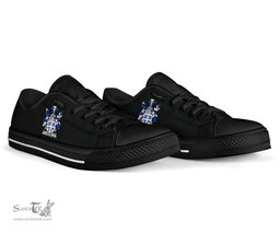 Irish Olde Coat of Arms Family Crest Ireland Low Top Shoes (Women's/Men's) Black/ White Irish Shoes