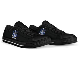 Irish Ram Coat of Arms Family Crest Ireland Low Top Shoes (Women's/Men's) Black/ White Irish Shoes