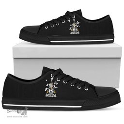 Irish Salmon Coat of Arms Family Crest Ireland Low Top Shoes (Women's/Men's) Black/ White Irish Shoes