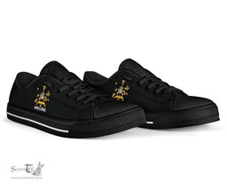 Irish West Coat of Arms Family Crest Ireland Low Top Shoes (Women's/Men's) Black/ White Irish Shoes