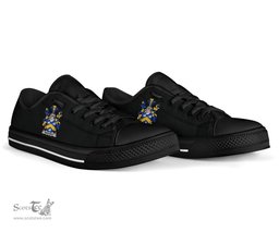 Irish Moroney or O'Moroney Coat of Arms Family Crest Ireland Low Top Shoes (Women's/Men's) Black/ White Irish Shoes