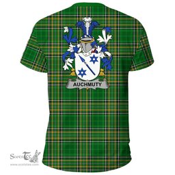 Irish Auchmuty Coat of Arms Family Crest Ireland T Shirt Irish National Tartan Irish County T Shirts