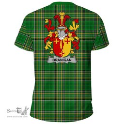 Irish Branigan or O'Branagan Coat of Arms Family Crest Ireland T Shirt Irish National Tartan Irish County T Shirts
