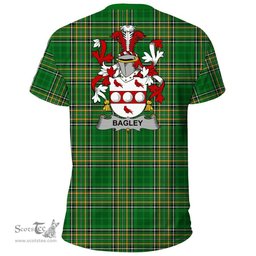 Irish Bagley or Begley Coat of Arms Family Crest Ireland T Shirt Irish National Tartan Irish County T Shirts
