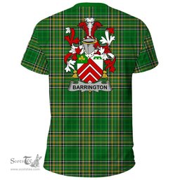 Irish Barrington Coat of Arms Family Crest Ireland T Shirt Irish National Tartan Irish County T Shirts