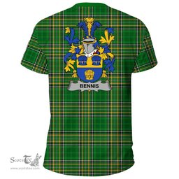Irish Bennis Coat of Arms Family Crest Ireland T Shirt Irish National Tartan Irish County T Shirts