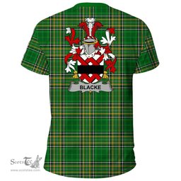 Irish Blacke Coat of Arms Family Crest Ireland T Shirt Irish National Tartan Irish County T Shirts