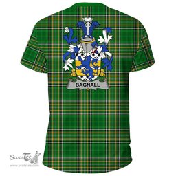 Irish Bagnall Coat of Arms Family Crest Ireland T Shirt Irish National Tartan Irish County T Shirts