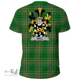 Irish Ball Coat of Arms Family Crest Ireland T Shirt Irish National Tartan Irish County T Shirts
