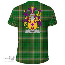 Irish Begg Coat of Arms Family Crest Ireland T Shirt Irish National Tartan Irish County T Shirts