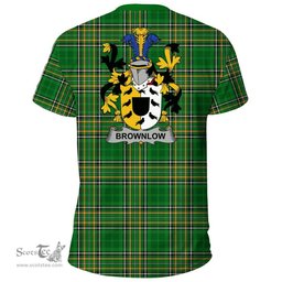 Irish Brownlow Coat of Arms Family Crest Ireland T Shirt Irish National Tartan Irish County T Shirts