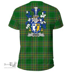 Irish Ennis Coat of Arms Family Crest Ireland T Shirt Irish National Tartan Irish County T Shirts