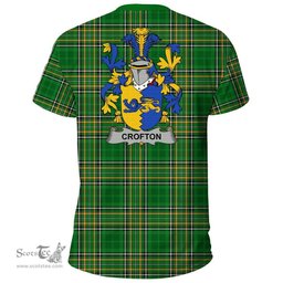Irish Crofton Coat of Arms Family Crest Ireland T Shirt Irish National Tartan Irish County T Shirts