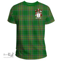 Irish Davoren or O'Davoren Coat of Arms Family Crest Ireland T Shirt Irish National Tartan Irish County T Shirts