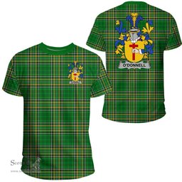 Irish Donnell or O'Donnell Coat of Arms Family Crest Ireland T Shirt Irish National Tartan Irish County T Shirts
