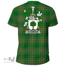 Irish Connor or O'Connor (Faly) Coat of Arms Family Crest Ireland T Shirt Irish National Tartan Irish County T Shirts