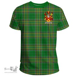 Irish Edgeworth Coat of Arms Family Crest Ireland T Shirt Irish National Tartan Irish County T Shirts