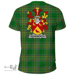 Irish Edgeworth Coat of Arms Family Crest Ireland T Shirt Irish National Tartan Irish County T Shirts