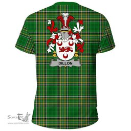 Irish Dillon Coat of Arms Family Crest Ireland T Shirt Irish National Tartan Irish County T Shirts