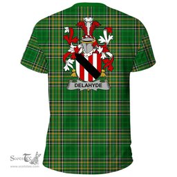Irish Delahyde Coat of Arms Family Crest Ireland T Shirt Irish National Tartan Irish County T Shirts