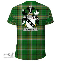 Irish Carmick Coat of Arms Family Crest Ireland T Shirt Irish National Tartan Irish County T Shirts