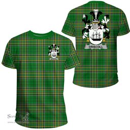 Irish Driscoll or O'Driscoll Coat of Arms Family Crest Ireland T Shirt Irish National Tartan Irish County T Shirts